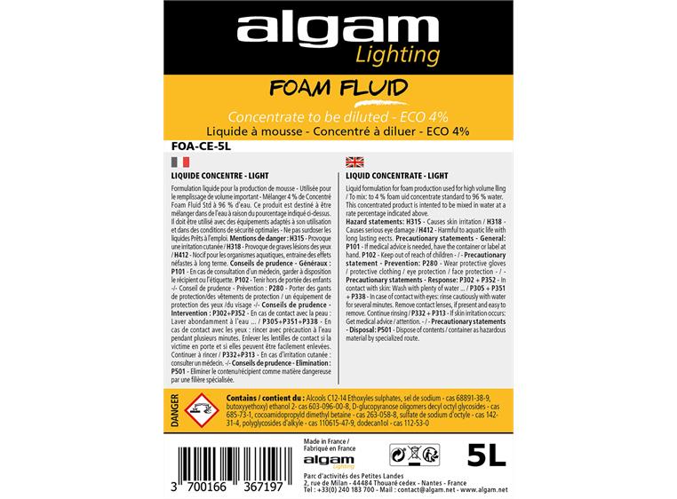 Algam Lighting 5 L concentrated foam ECO FOA-CE-5L