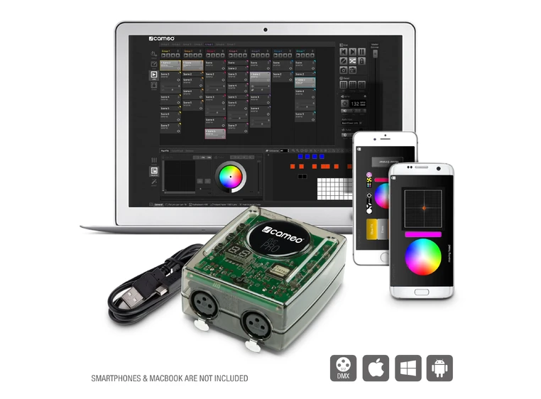 Cameo DVC PRO - 1024-Channel Interface USB-DMX with WiFi Access + Control SW. 