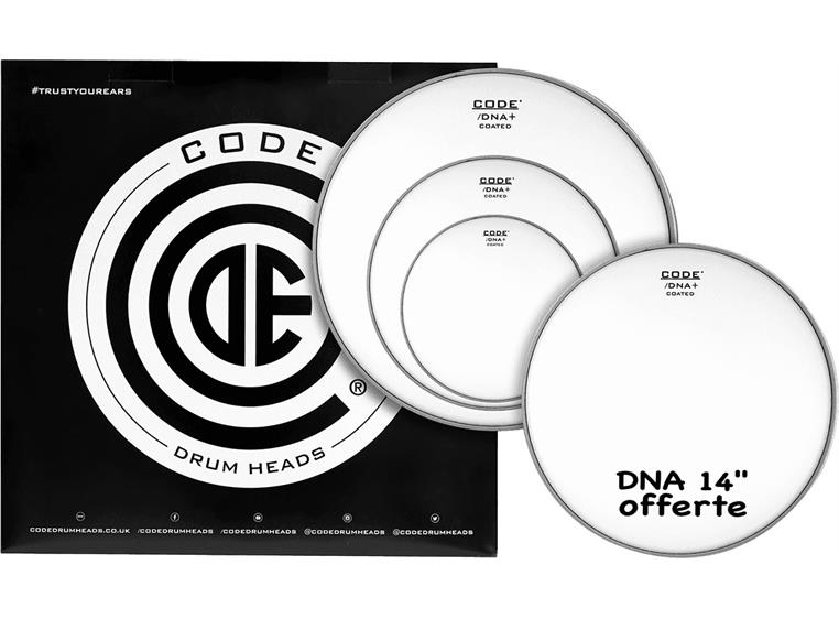 Code Drumheads TPDNACTDR DNA Rock Pack 10", 12", 16" coated + 14" coated
