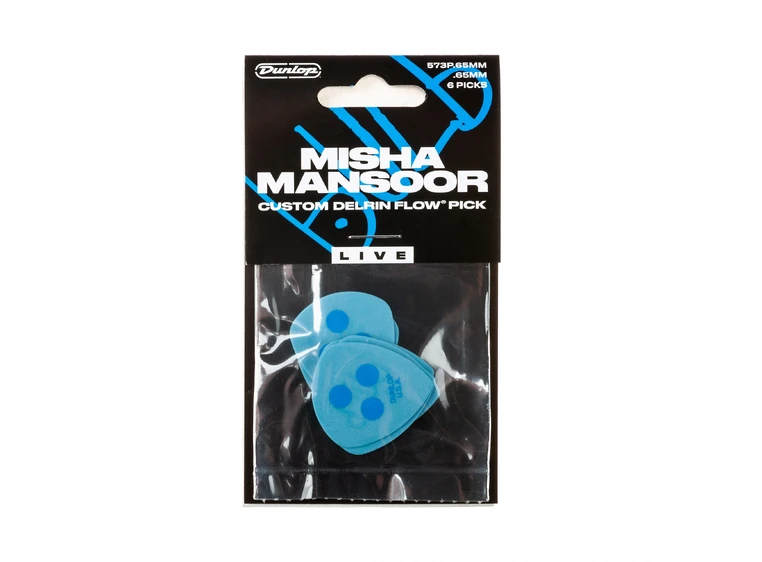 Dunlop 573P065MM Flow Delrin Misha Mansoor 6-pakning 
