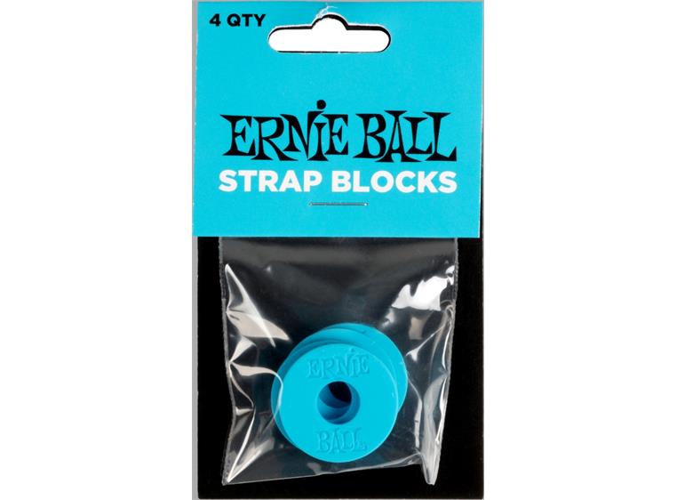 Ernie Ball EB-5619 Strap Blocks Blå, 4 pc