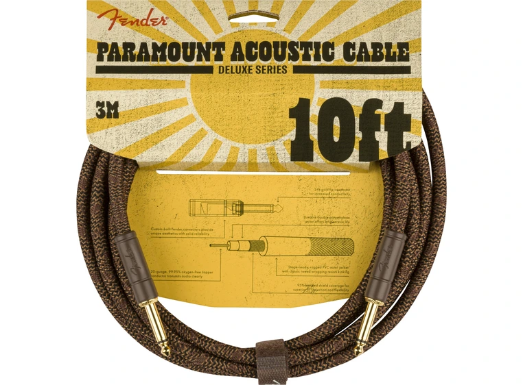 Fender Paramount 10' Acoustic Cable Brown 