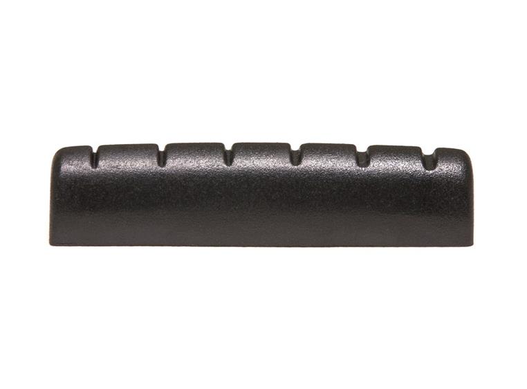 Graph Tech PT-6060-00 Black TUSQ XL Slotted Nut, E-Style, Rounded, Flat