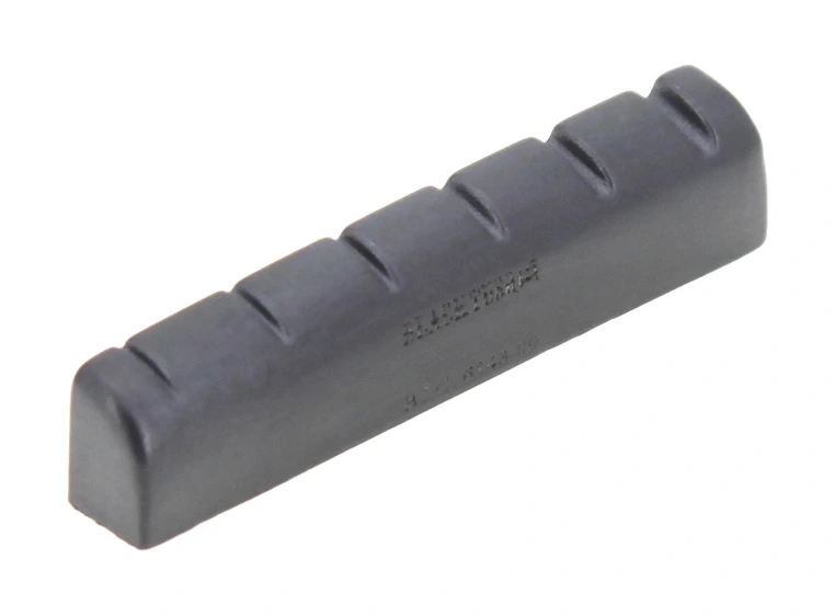 Graph Tech PT-6143-00 Black TUSQ XL Slotted Nut 43 x 6 mm, Rounded, Flat 