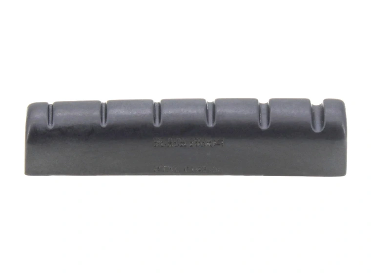Graph Tech PT-6143-00 Black TUSQ XL Slotted Nut 43 x 6 mm, Rounded, Flat 