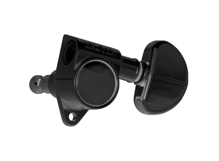 Grover 102-18BC Original Rotomatics Guitar Machine Heads, 3+3 - Black Chrome 