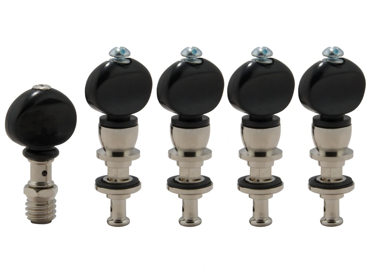 Grover 25B Champion Banjo Pegs w/Black Button - 5 pcs. - Nickel 