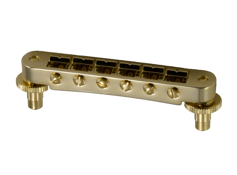 Grover 520G Tune-O-Matic Guitar Bridge (Notched) - Gold 