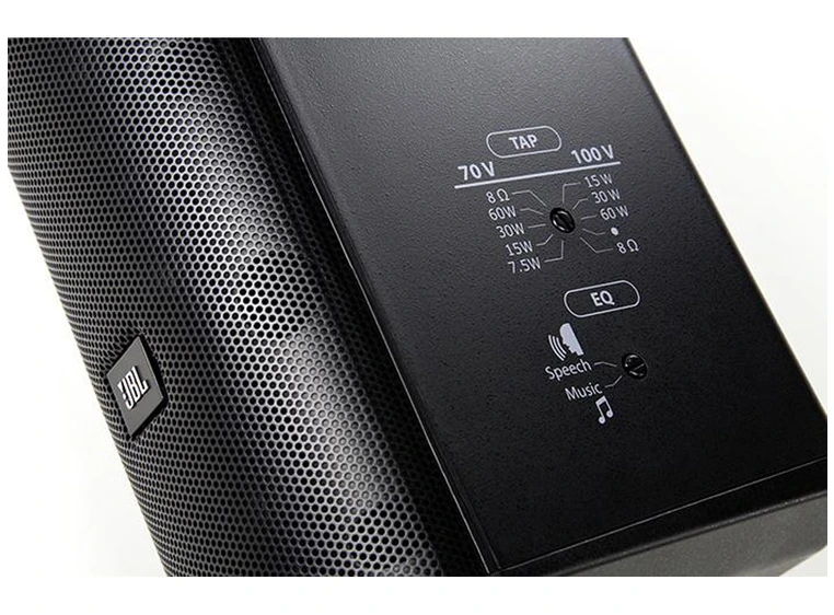 JBL CBT 50LA-LS kolonnehøyttaler med 8 stk 2" elementer, sort, EN 54 