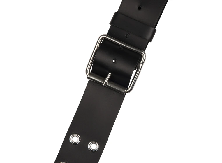 Jackson Grommet Leather Strap Black, 2.5" 