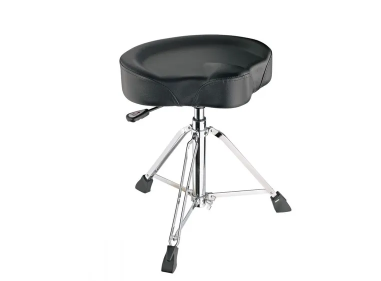 K&M 14035 Drummers throne with pneumatic spring, sort skinn 