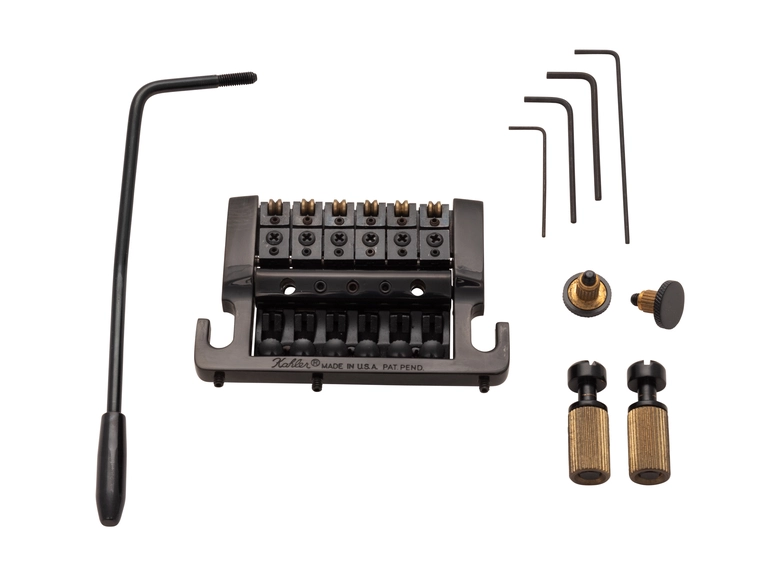 Kahler 2210 - Stud Mount Guitar Tremolo (Aluminum Cam / Brass Saddles) - Black 