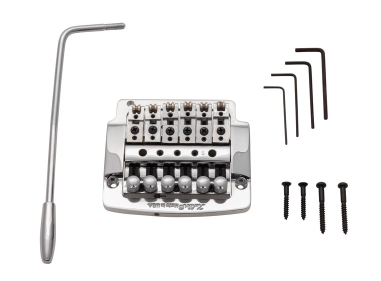 Kahler 2300 - Flat Mount Guitar Tremolo (Steel Cam / Steel Saddles) - Chrome 
