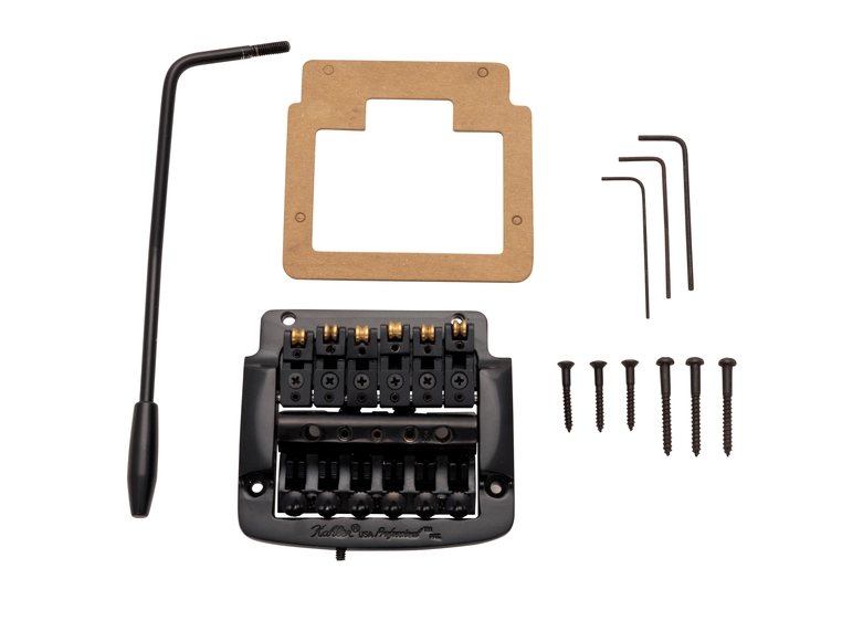 Kahler 2320 - Flat Mount Guitar Tremolo (Brass Cam / Brass Saddles) - Black 