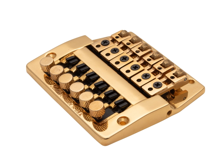 Kahler 3300 - Hybrid Fixed Bridge (Fine Tuning, Brass Saddles) - Gold 