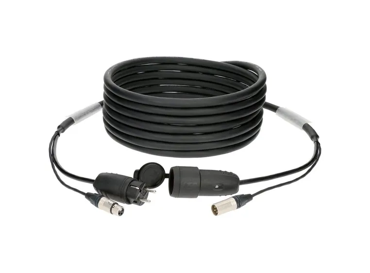 Klotz Audio & power hybrid cable with XLR 3p. and Schuko 10m 