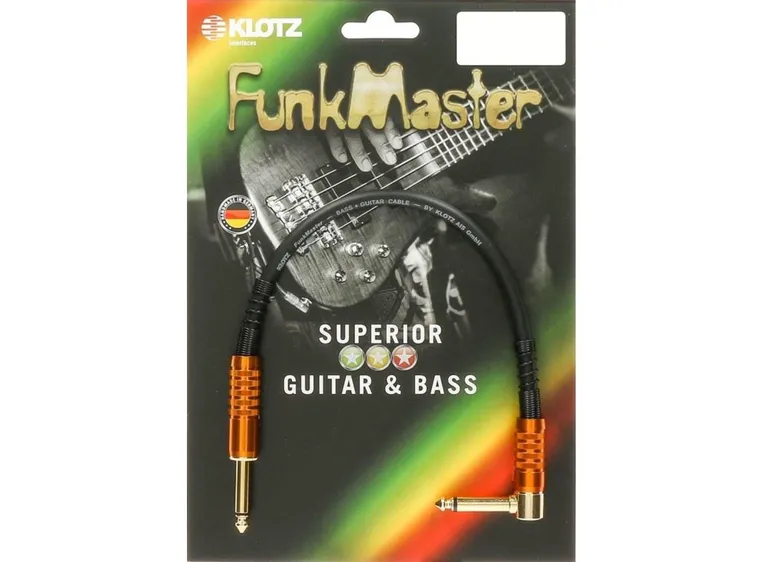 Klotz FunkMaster Ubalansert pedal patch med vinkel jack 90cm 