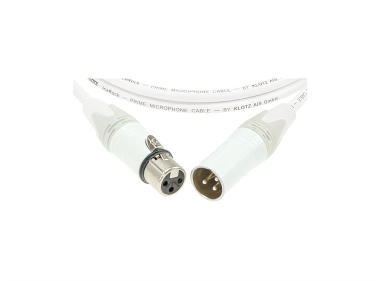 Klotz IceRock Mic Cable white 15m XLR 3p. F/M