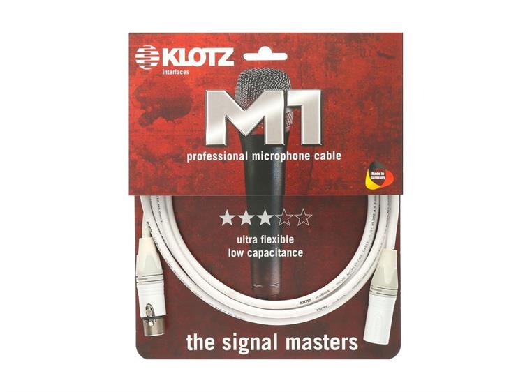 Klotz IceRock Mic Cable white 15m XLR 3p. F/M