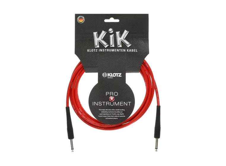 Klotz KIK Instr.Cable Jack 2p - Jack 2p red 1,5m 