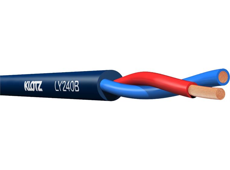 Klotz LY240 twinaxial speaker cable blue 2x4.0 10m
