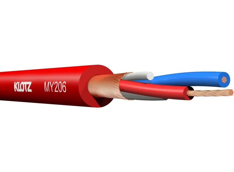 Klotz MY206RT Mikrofonkabel pro 2 x 0.22 mm2 PVC Red 50m 
