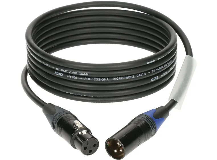 Klotz Superior mikrofon kabel m/blå krave 7,5 m 