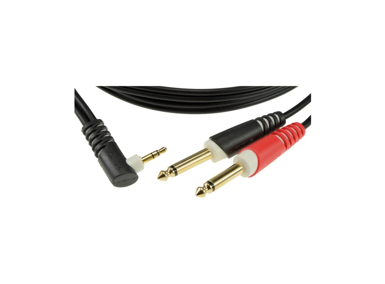 Klotz Y cable angle Mini jack st. to 2xJack M 2m 