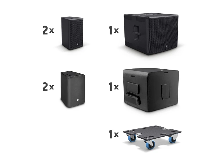 LD Systems STINGER G3 LOUNGE SET A 2 x 8" + 1 x 15" powered Subwoofer 