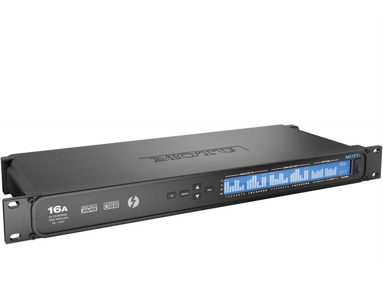 MOTU 16A TB & USB2 Audio interface AVB Ethernet, TB & USB2, 16 analoge kan.