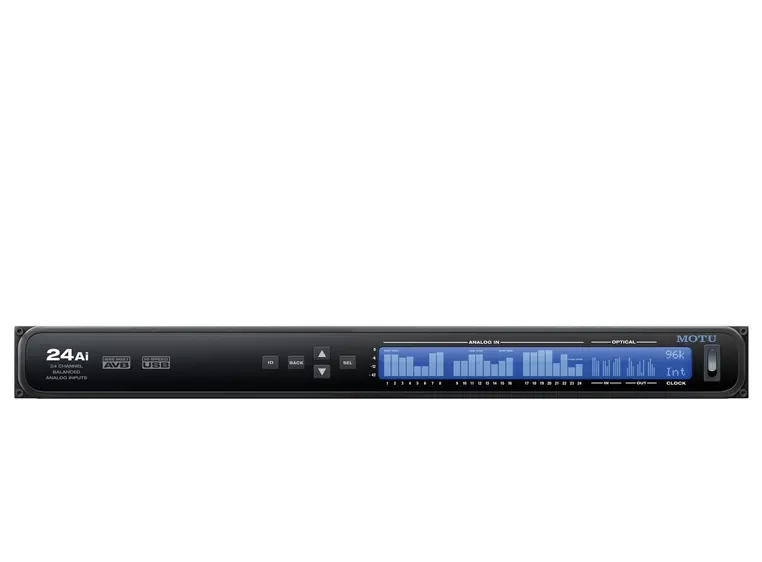 MOTU 24Ai AVB og USB2 Audio interface AVB Ethernet, USB2, 24 analoge inn 