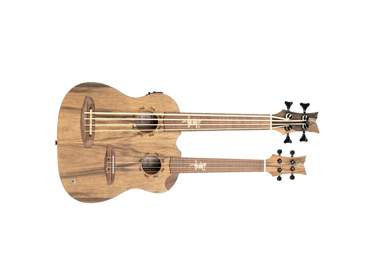 Ortega HYDRA-BSTE Twin-neck UkeBass/Tenor ukulele med softcase 