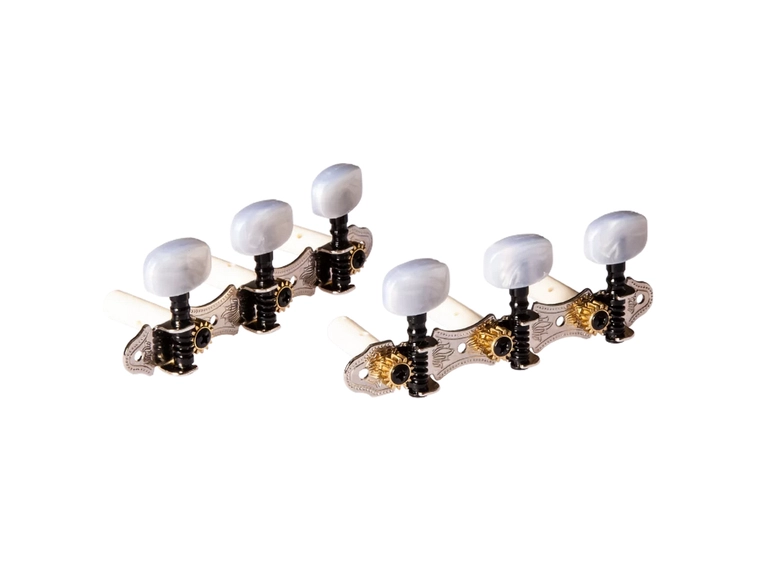 Ortega OTM-FAMILYNT Mekanik Classic Family Series, Chrome/Pearl White button 