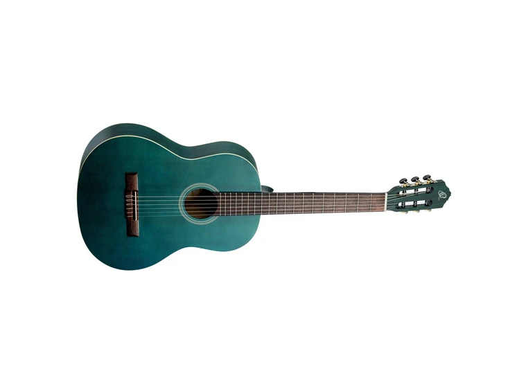 Ortega RST5MOC Klassisk gitar 4/4 Størrelse, Satin Ocean Blue 