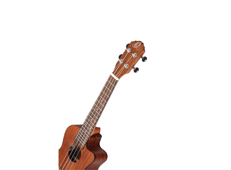 Ortega RU5MM-CE Concert ukulele med mik Pineapple Series Brown