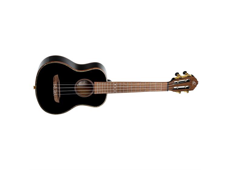 Ortega RUOX-TE Tenor ukulele med bag Onyx Series, Gloss Black