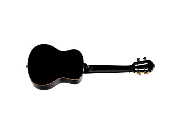 Ortega RUOX-TE Tenor ukulele med bag Onyx Series, Gloss Black