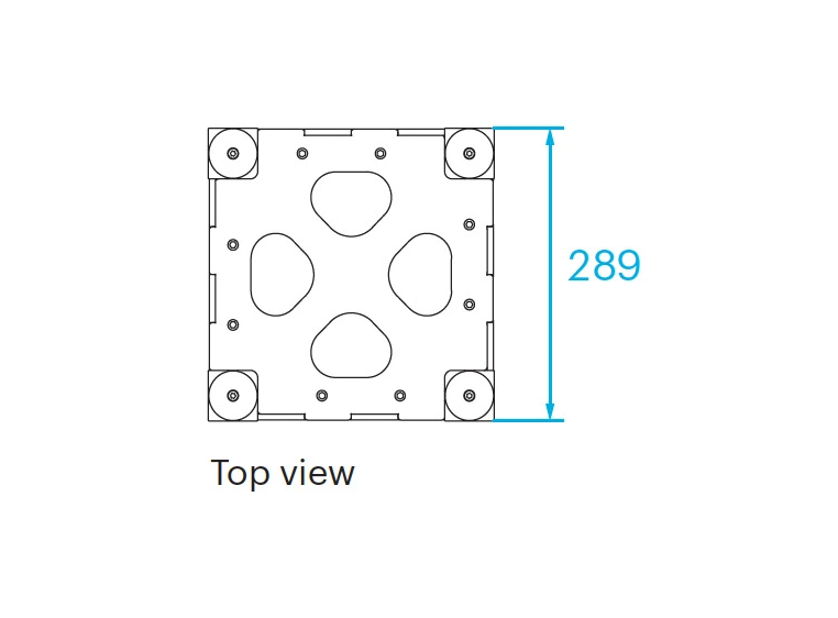 PROLYTE BOX-40R Boxcorner HD Platehjørne, Alu, U/Koblinger 