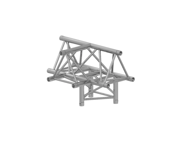 PROLYTE H30D-C019 Trekant hjørne 4-Veis T, Alu, Ø48x3mm, Opp 