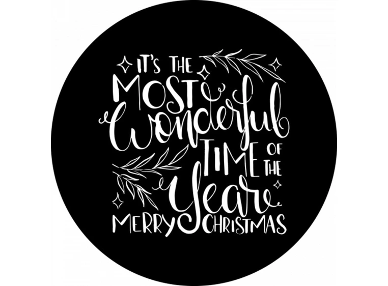 Prolights Gobo xmas Wonderful Time 1 F size, Black and white 