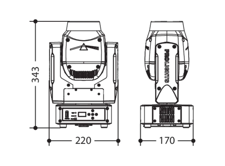 Prolights JETBEAM1WH Moving head Høyeffektiv 14W hvit LED, hvit 