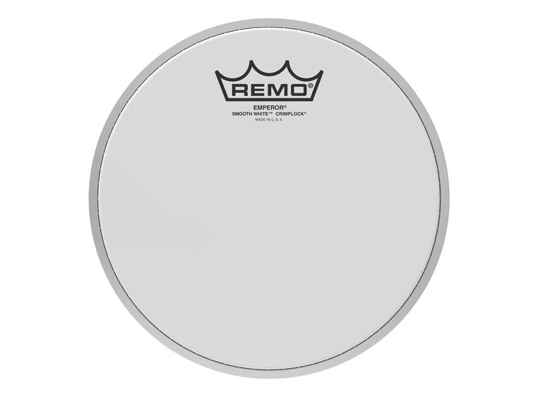 Remo BE-0208-MP- Emperor Smooth White Crimplock Tenor Drumhead, 8"