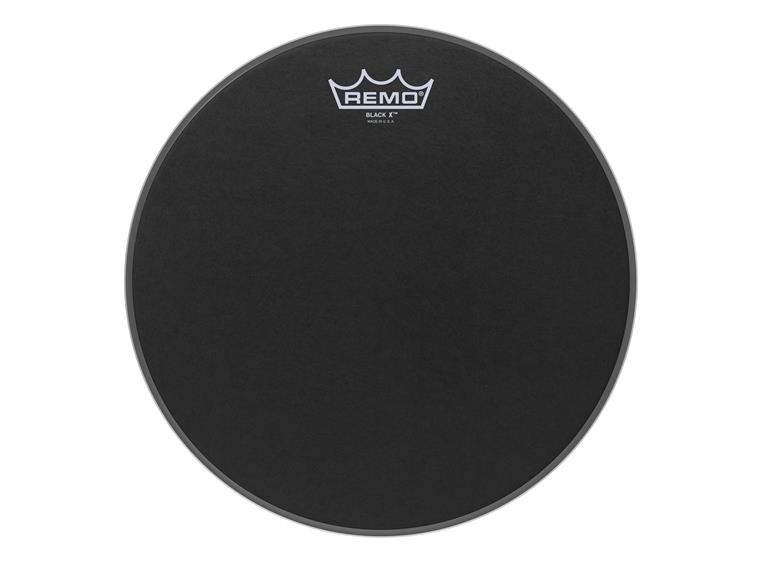 Remo BX-0812-10- Emperor X Black Suede Snare Drumhead - Bottom Black Dot, 12"