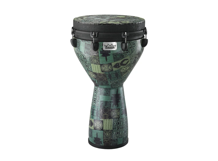 Remo DJ-0014-32- Mondo Djembe Drum Green Kinte, 14" 