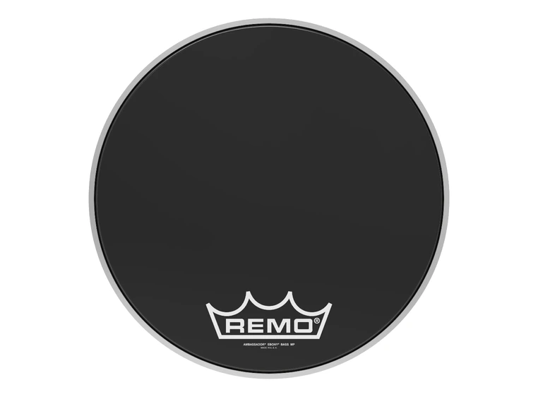 Remo ES-1016-MP- Ambassador Ebony Crimplock Bass Drumhead, 16" 
