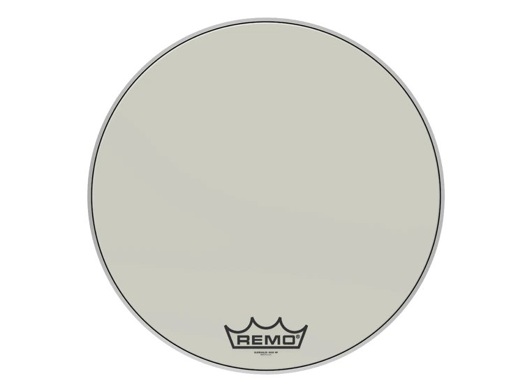 Remo GE-1324-MP- Gleneagles Hazy White Pipe Band Bass Drumhead, 24" 