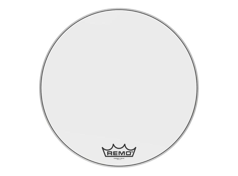 Remo PM-2026-MP- Powermax 2 Ultra White Crimplock Bass Drumhead, 26" 