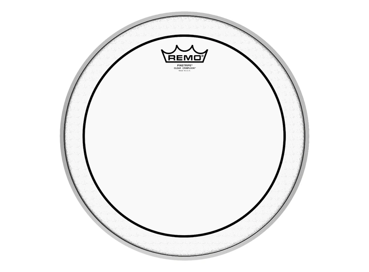Remo PS-0313-MP- Pinstripe Clear Crimplock Tenor Drumhead, 13" 