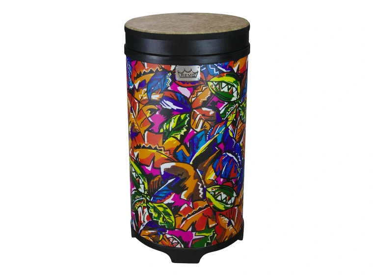 Remo TU-0512-09 Valencia 50Series Tubano Drum - Pre-Tuned, Tropical Leaf, 12" 