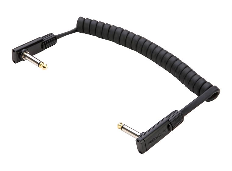 RockBoard Flat Patch Cable, 100 cm Black Coiled Series